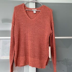 Rachel Zoe rusty pink sweater